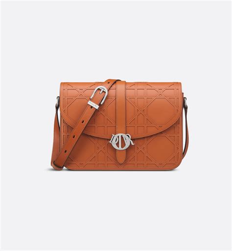 Dior Charm Bag Cognac Cannage Cosmo Leather 